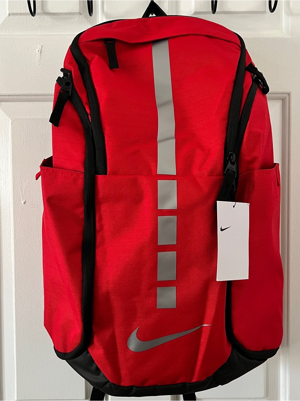 Nike Hoops Elite Pro Backpack Game Red Black Silver Basketball BA5554-657 38L